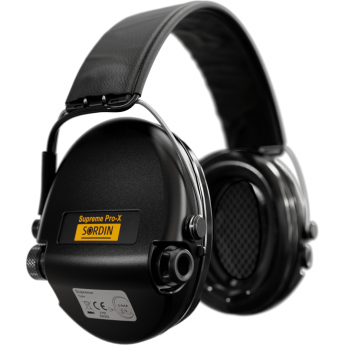 Активные наушники для стрельбы и охоты MSA SORDIN SUPREME PRO-X/L (черные/черная кожа)