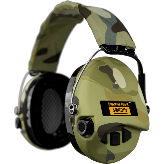 Активные наушники для стрельбы и охоты MSA SORDIN SUPREME PRO-X with LED Camo (камуфляж/камуфляжная ткань), с гелевыми амбушюрами 75302-X-08 Активные наушники для стрельбы и охоты MSA SORDIN SUPREME PRO-X with LED Camo (камуфляж/камуфляжная ткань), с гелевыми амбушюрами 75302-X-08